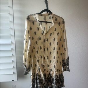 H&M Paisley Print Long Sleeve Dress